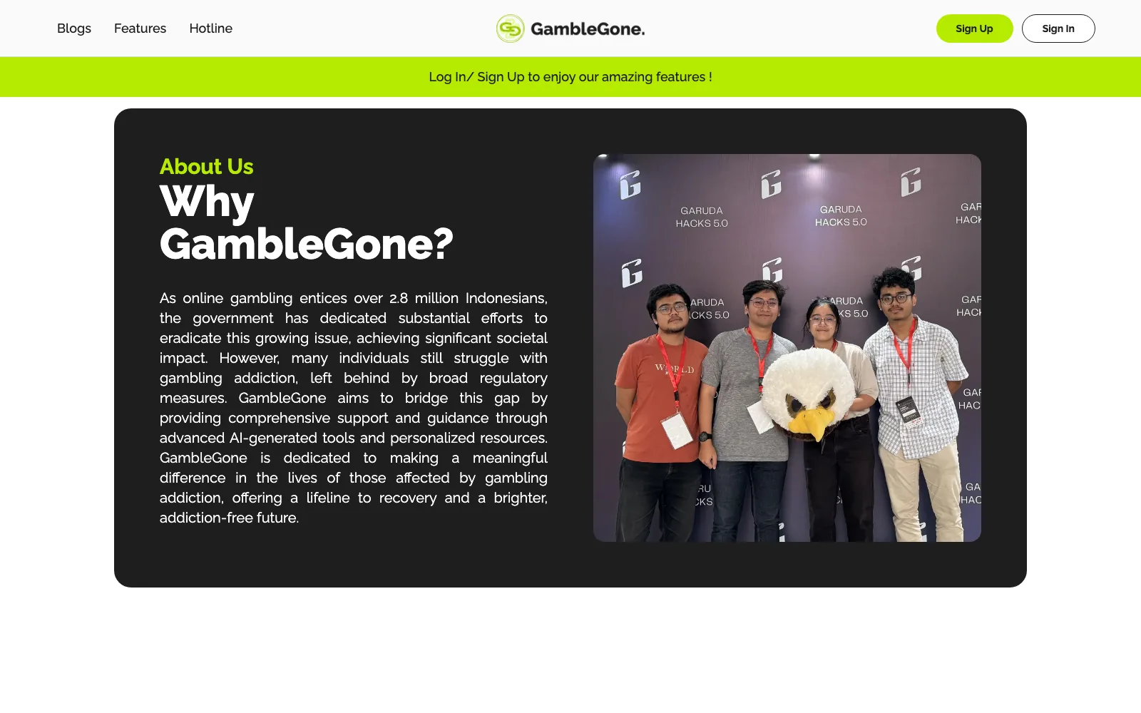 GambleGone screenshot 1